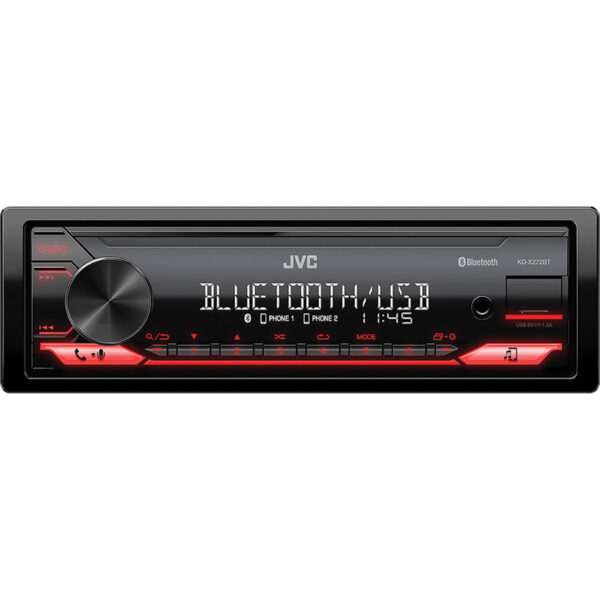 JVC Single Din Mechless Bluetooth Receiver - KD-X272BT - Image 2