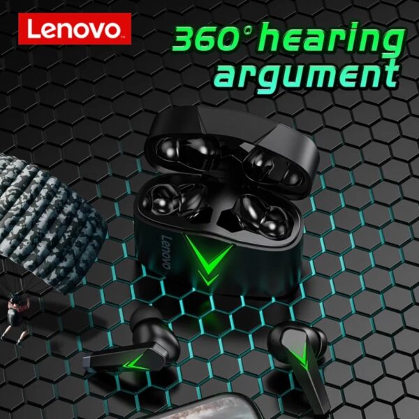 Lenovo LP6 TWS Gaming headset 65ms Low Latency Wireless Earphone with Mic Bass A - Image 2