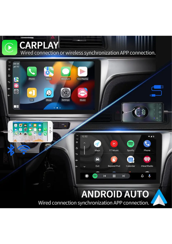 SONIC 9″ Universal screen Wireless Carplay & Android Auto (need kit for specific vehicle to fit) - Image 2