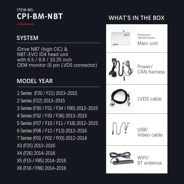 BMW NBT Navigation System Apple CarPlay & Android Auto Integration - Image 2